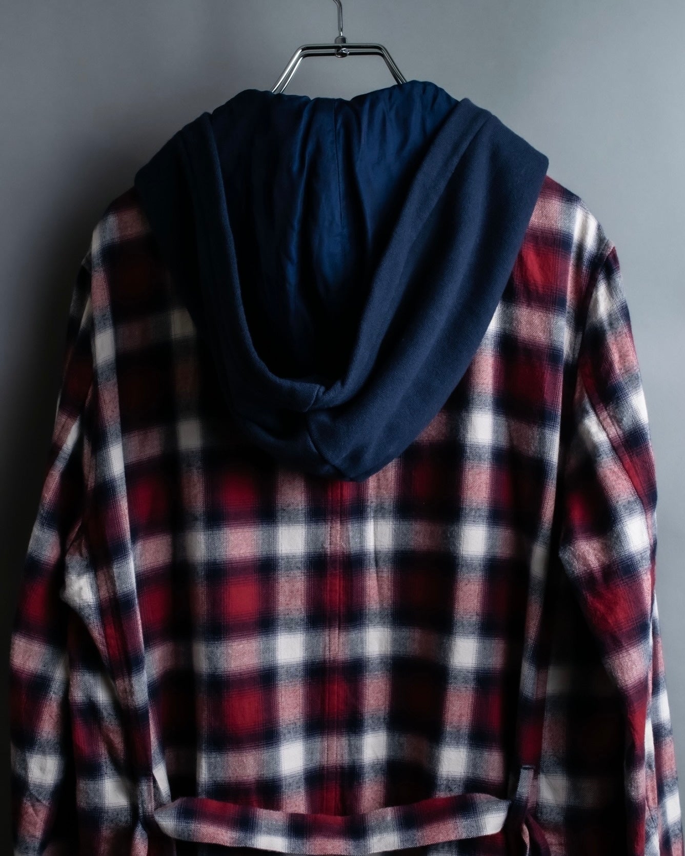 “John UNDERCOVER” gown designed check long hoodie