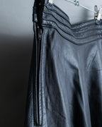 Cowhide flared lace skirt