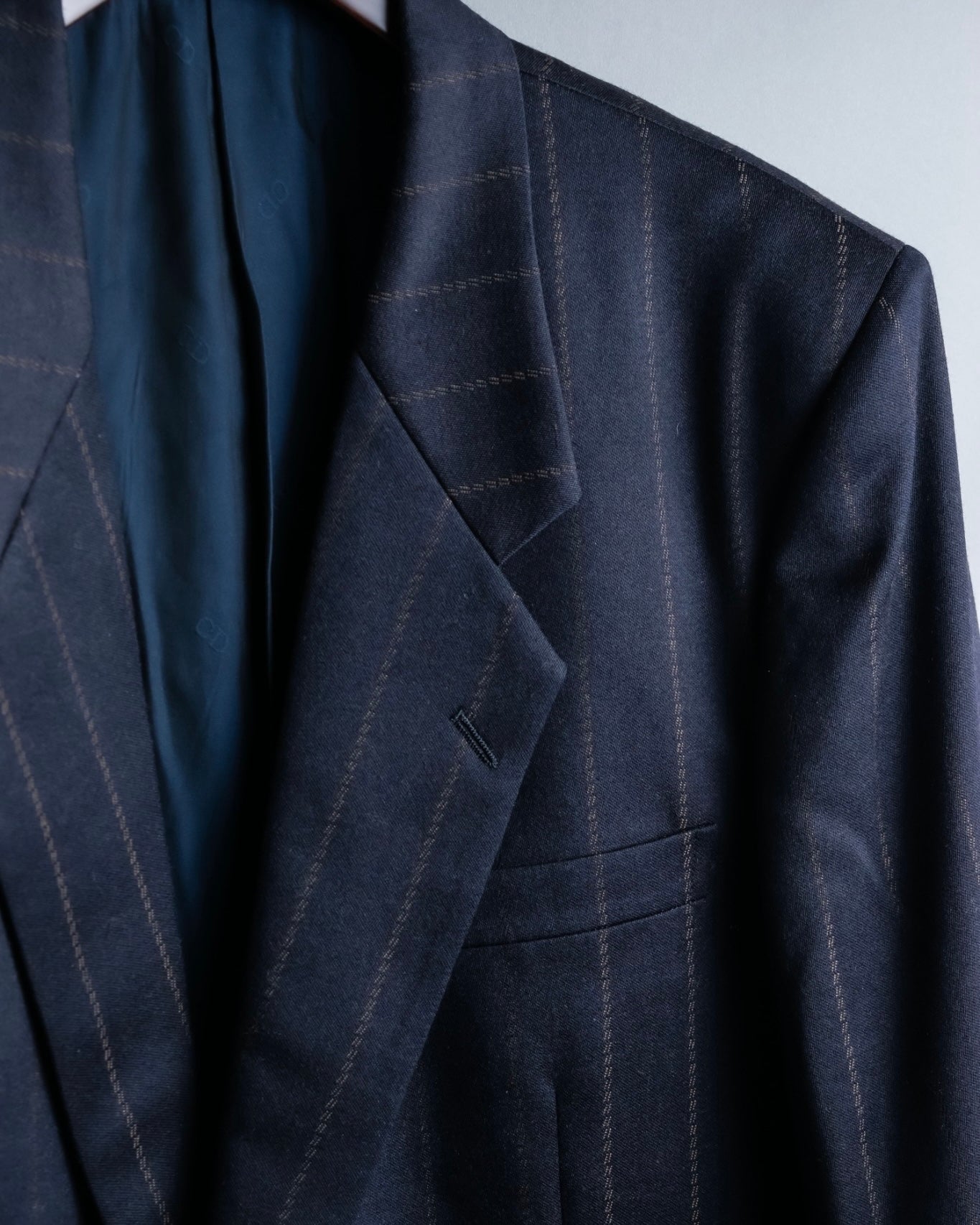 "Christian Dior" stitch design stripe black set up