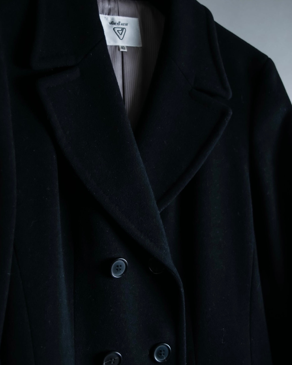 Vintage cashmere blend super long coat