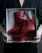 "Maison Martin Margiela (AW 2014)" Cowhide grunge heel boots