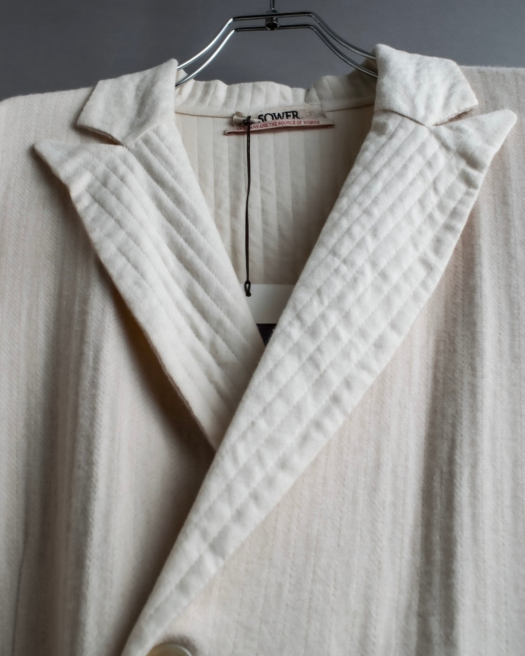 "SOWER" cashmere cotton double breasted tailored jacket