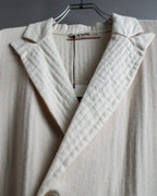 "SOWER" cashmere cotton double breasted tailored jacket