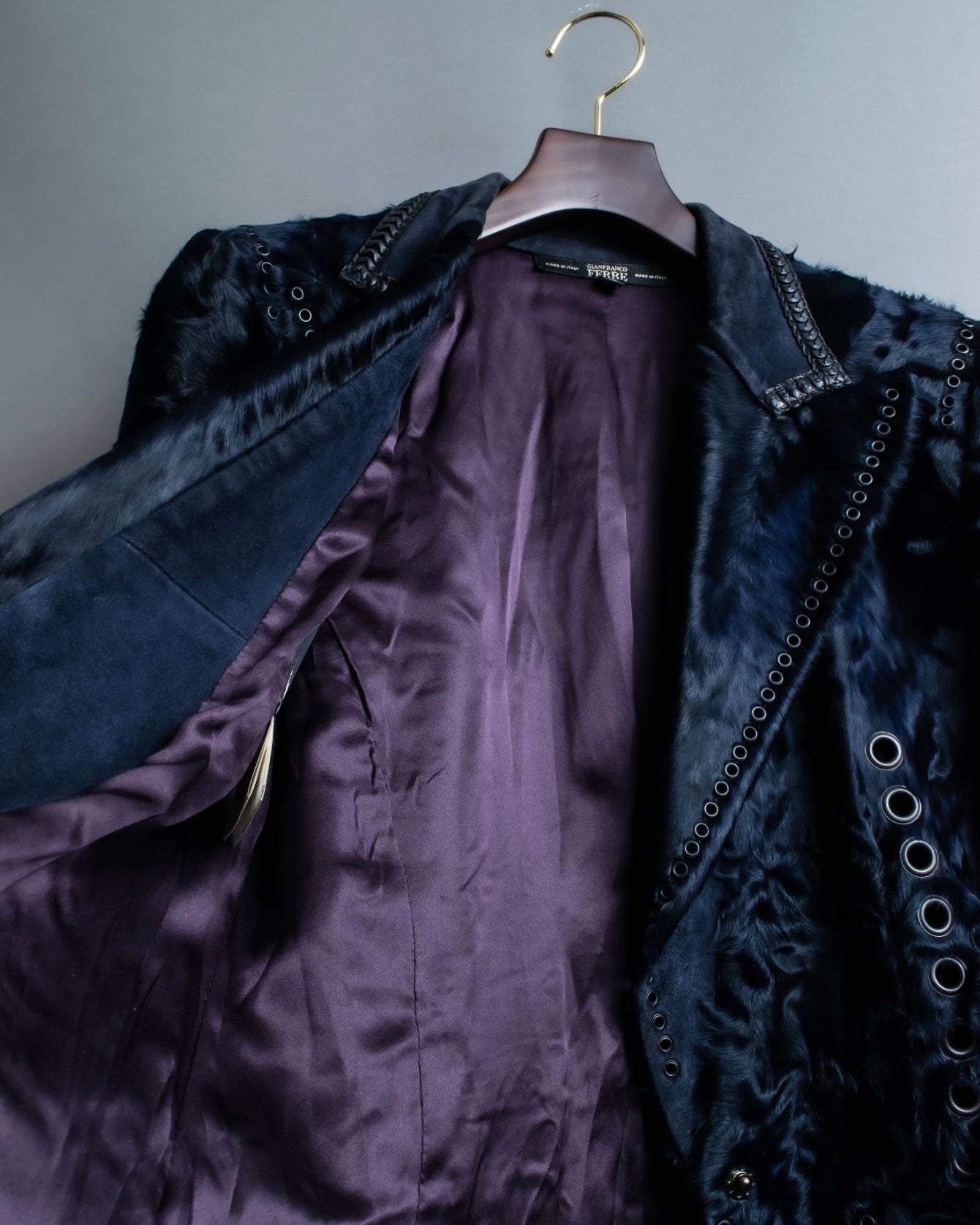 "GIANFRANCO FERRE" Swakara leather tailored jacket