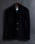 "VERSACE JEANS COUTURE" Velour peak lapel tailored jacket