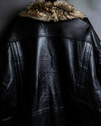 3XL Oversilhouette Faux Fur Leather Coat