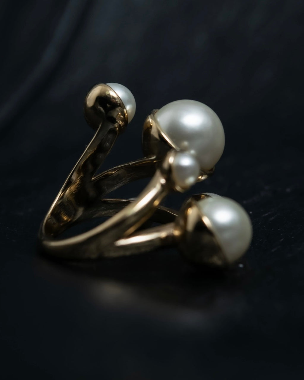 "Dior" pearl tree design ring