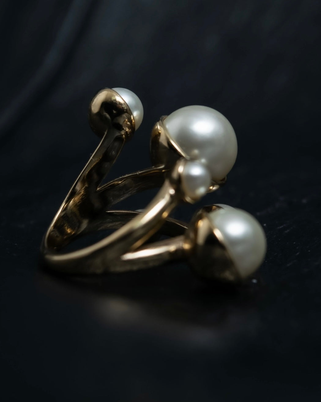 "Dior" pearl tree design ring