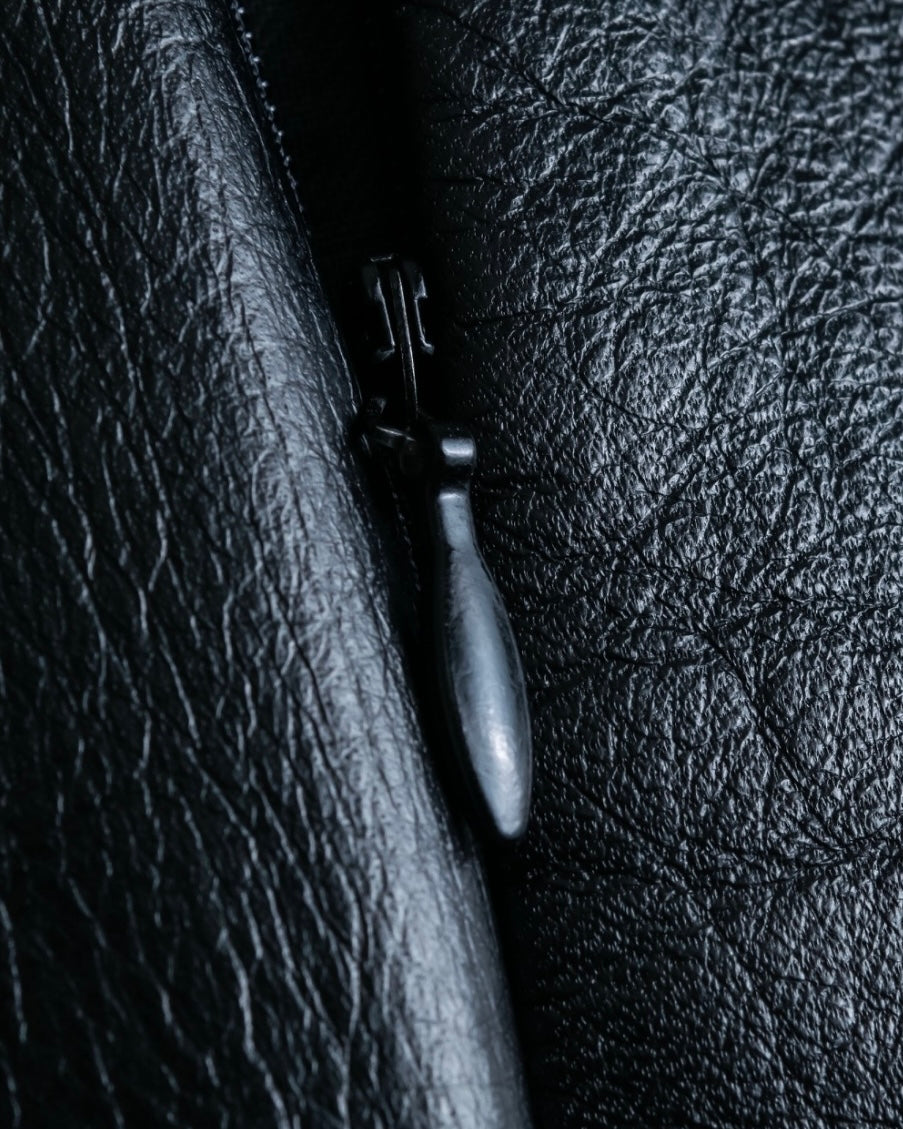 "UNDERCOVER" leather pvc combination dress