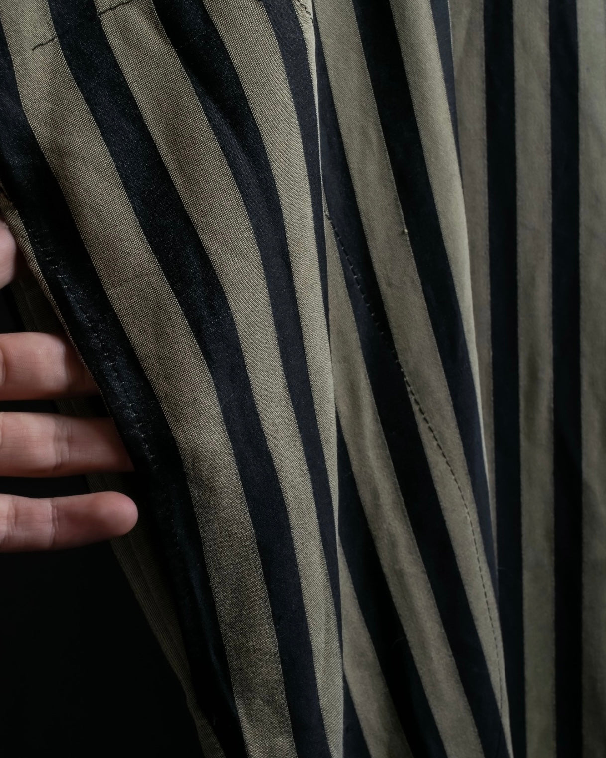 vintage striped super long dress