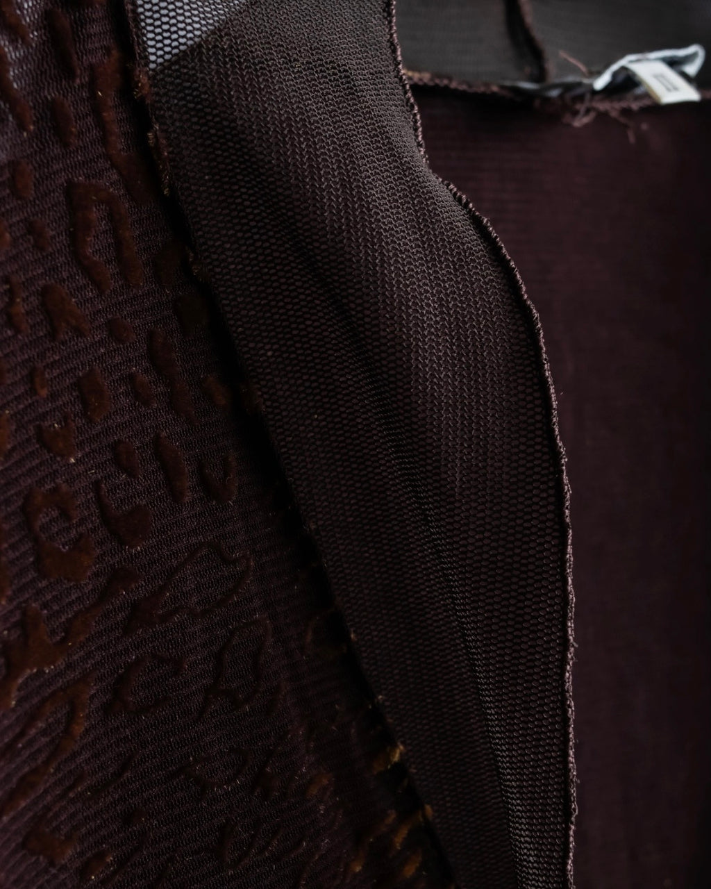 Vintage Leopard Print Sheer Dress Shirt