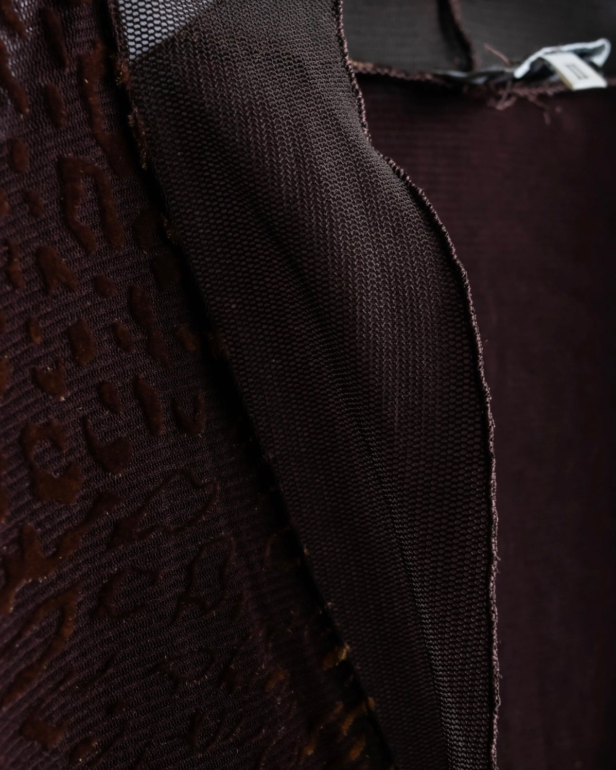 Vintage Leopard Print Sheer Dress Shirt