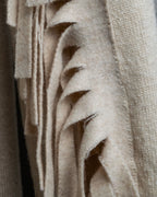 "MM6" Arm fringe design knit dress