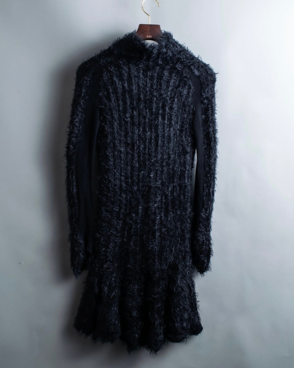 "FENDI" mohair shaggy long cardigan