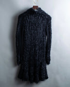 "FENDI" mohair shaggy long cardigan