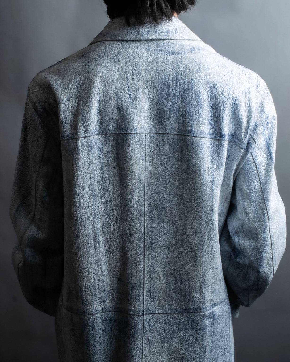 "CRISTIANO di THIENE"Crack design white leather jacket