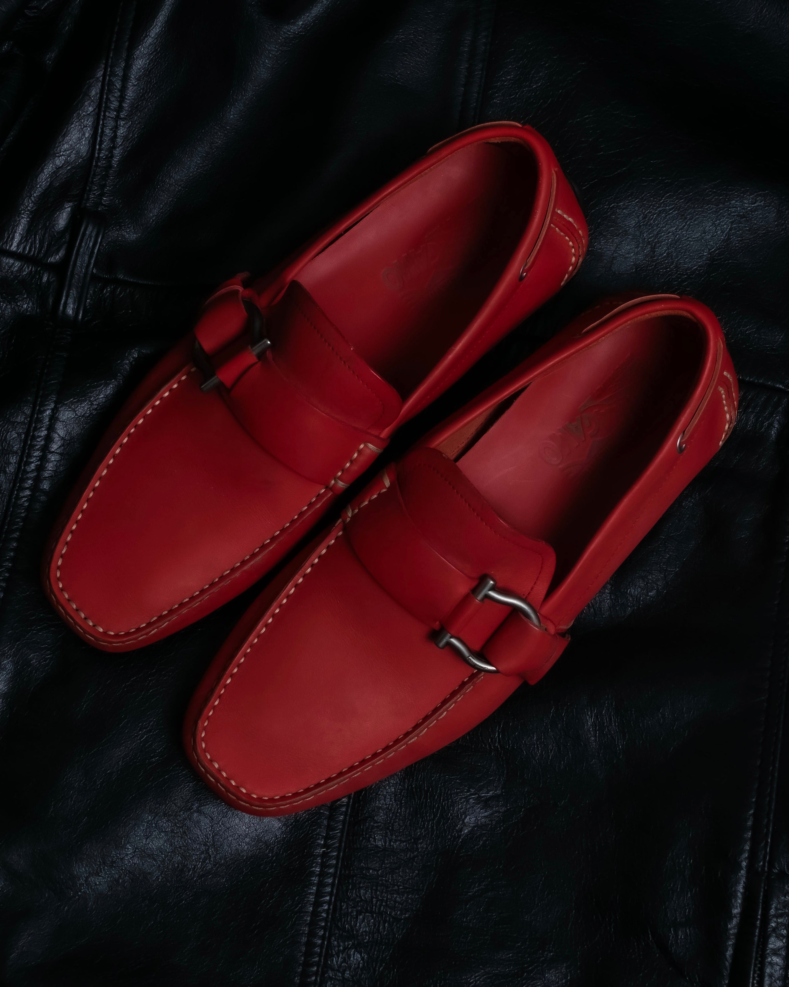 "Salvatore Ferragamo" gancino designed rubber sole loafer