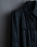 “Burberry Black Label” Trench coat designed long check shirts
