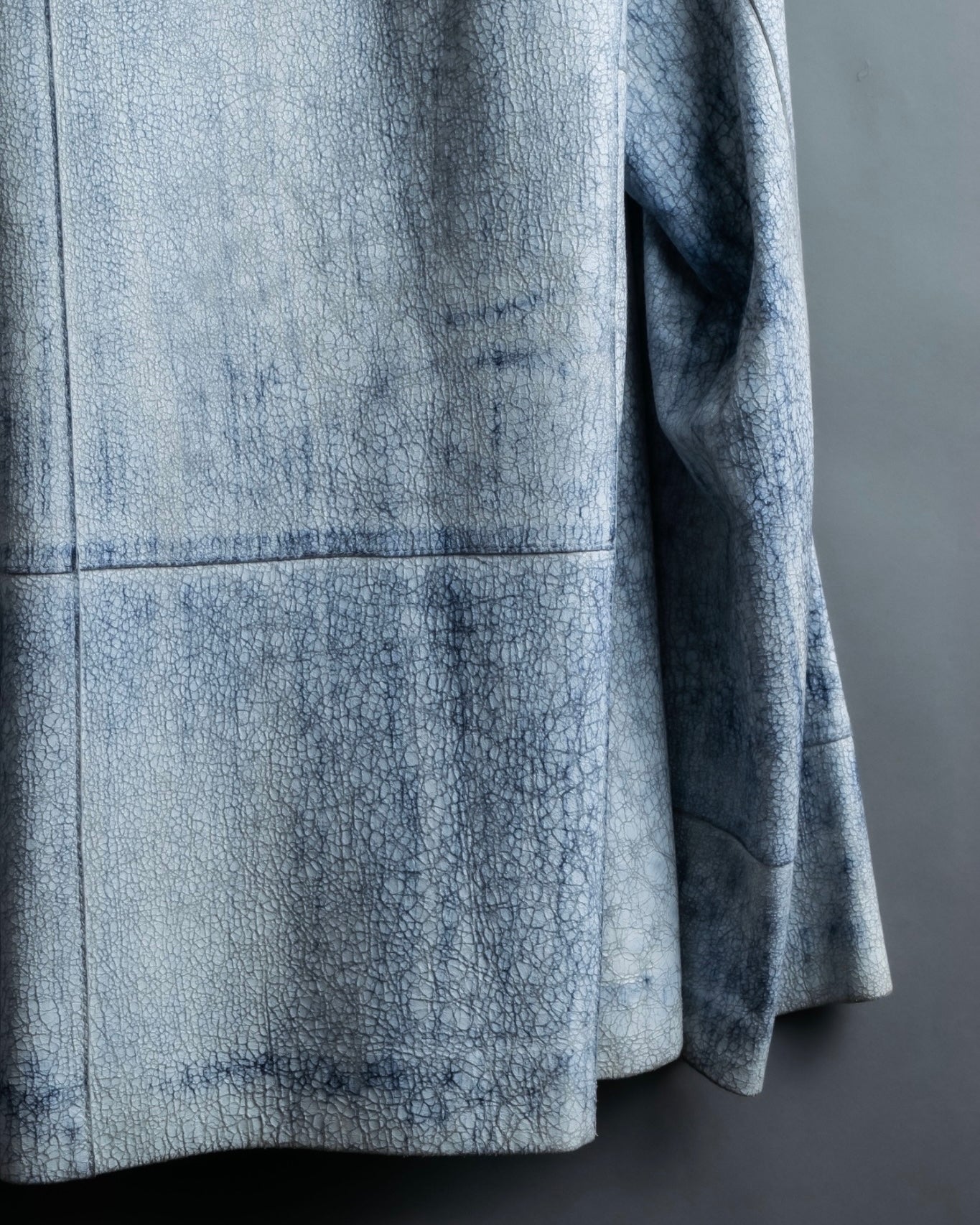 "CRISTIANO di THIENE"Crack design white leather jacket