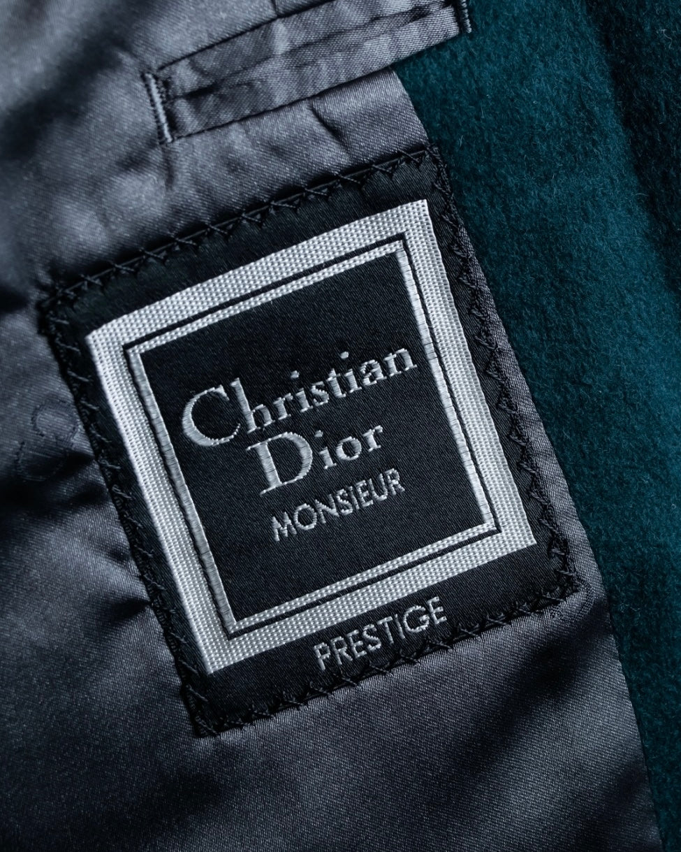 "Christian Dior MONSIEUR" Wool cashmere vibrant blue green tailored jacket