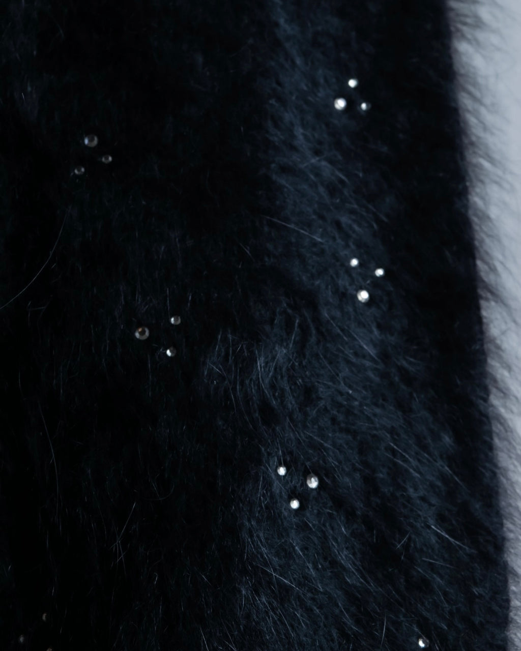 "KATHARINE HAMNETT LONDON" Angora wool shaggy scarf