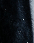 "KATHARINE HAMNETT LONDON" Angora wool shaggy scarf