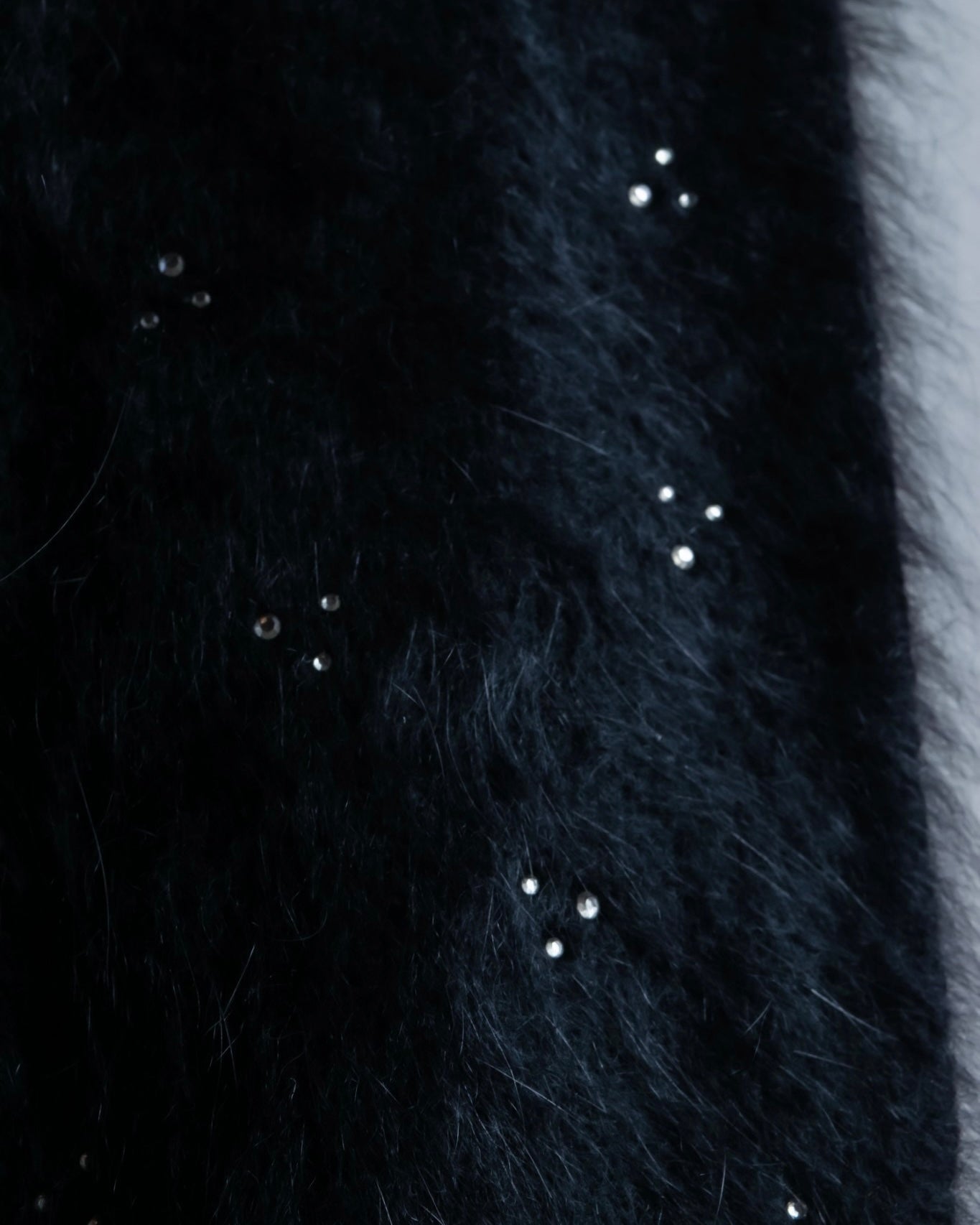 "KATHARINE HAMNETT LONDON" Angora wool shaggy scarf