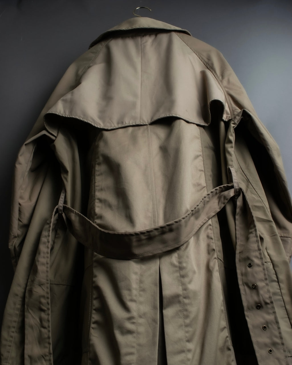 "SEEALL" patchwork designed maxi trench coat