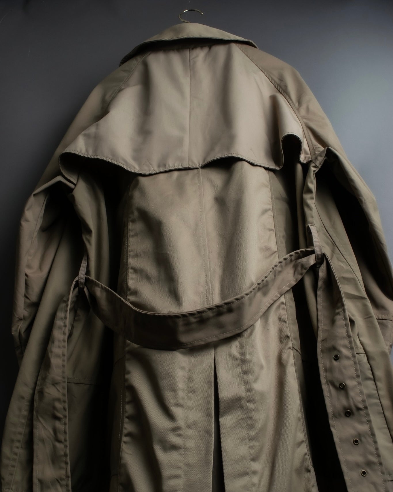 "SEEALL" patchwork designed maxi trench coat