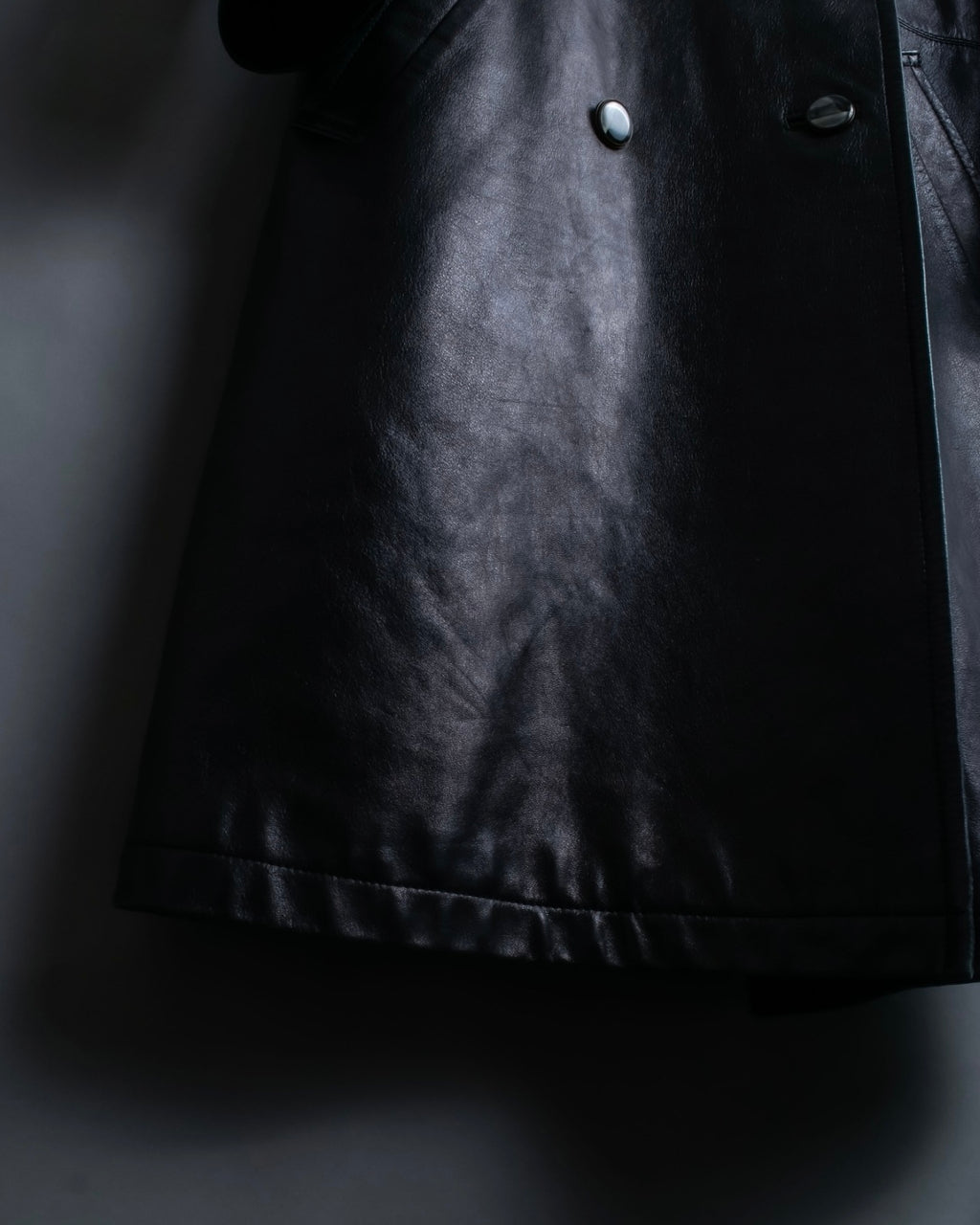 "Issey Miyake" Archive leather coat
