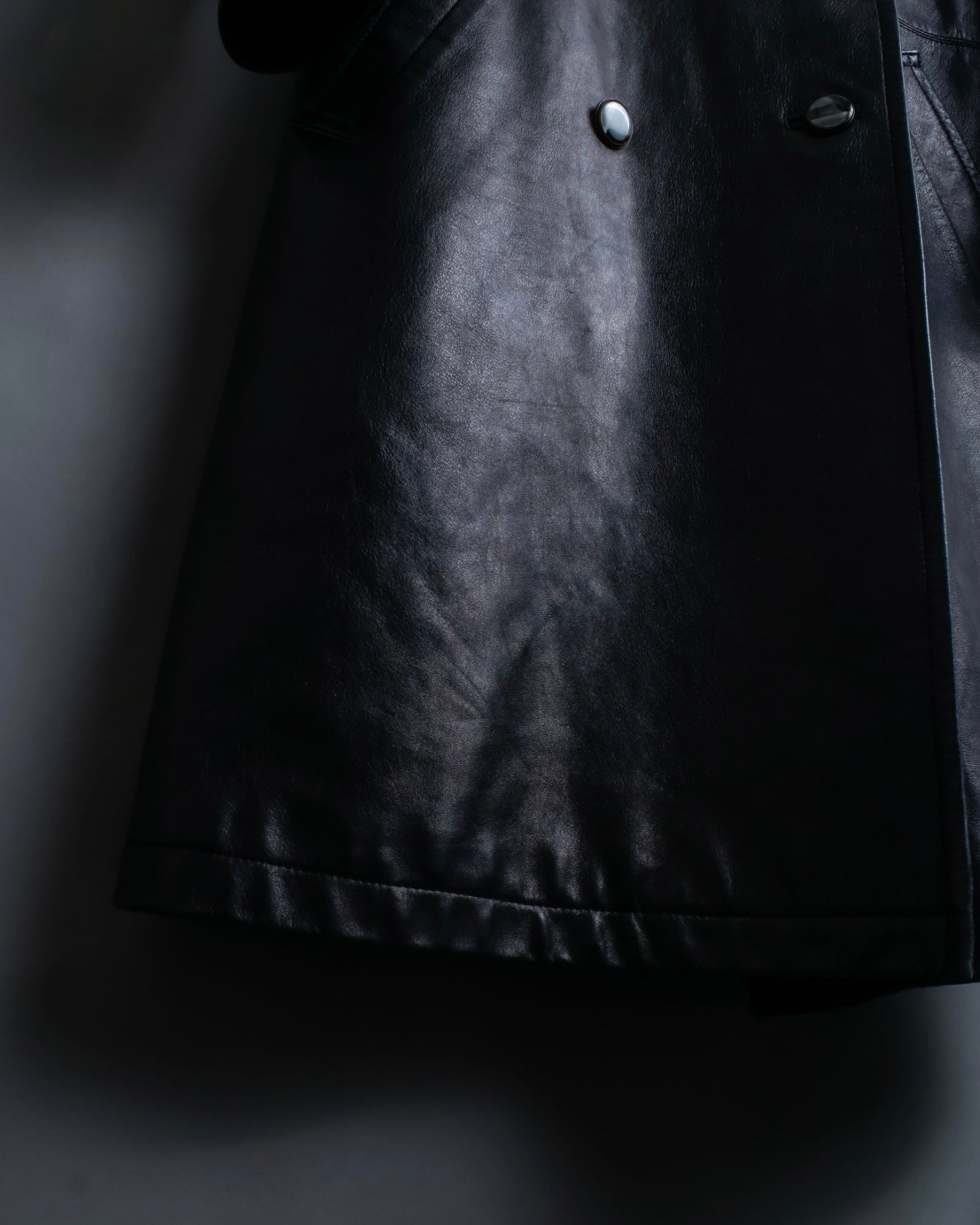 "Issey Miyake" Archive leather coat