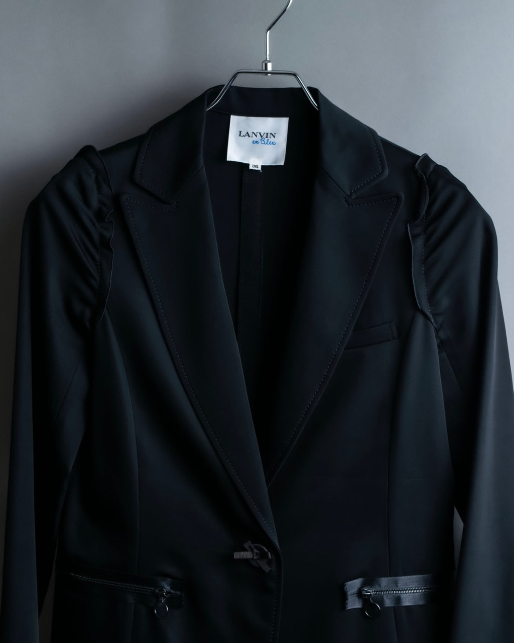 "LANVIN en Bleu" Tape-decorated tailored jacket