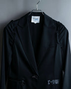 "LANVIN en Bleu" Tape-decorated tailored jacket