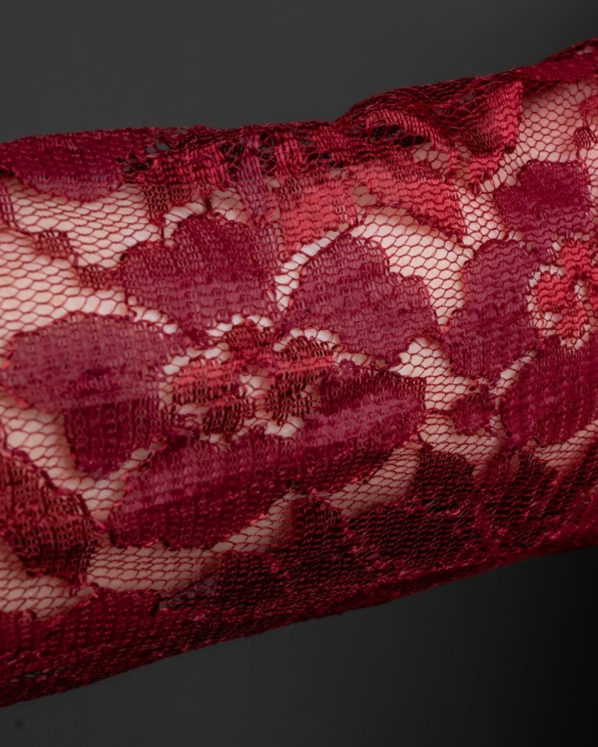 “Vintage” flower motif lace long dress