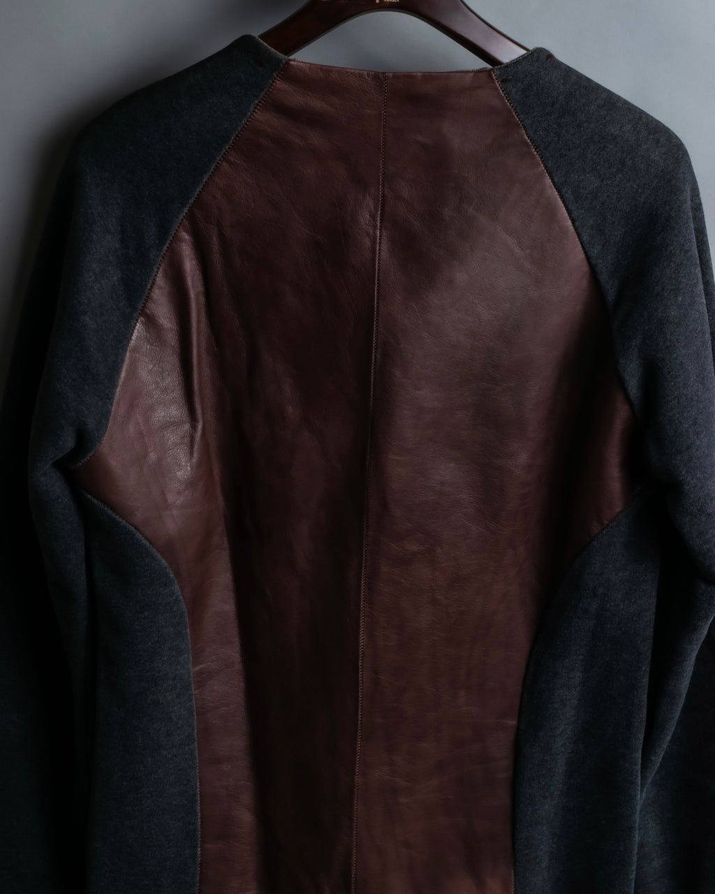 "DIONISO" Archive genuine leather combination knit