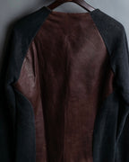 "DIONISO" Archive genuine leather combination knit