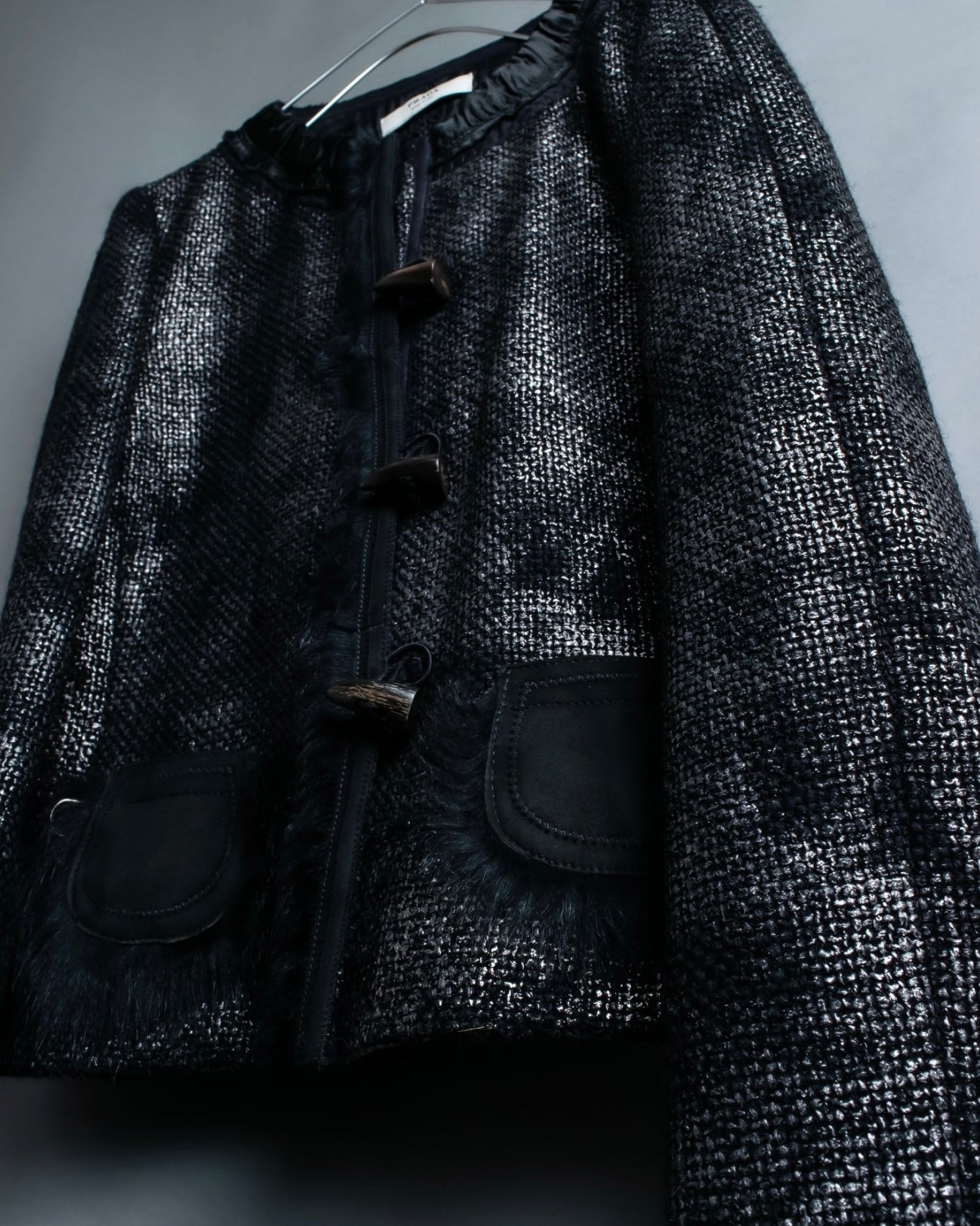 "PRADA" sheep fur wool duffel jacket