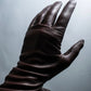 "PIUMELLI" Dead stock lace up long leather gloves