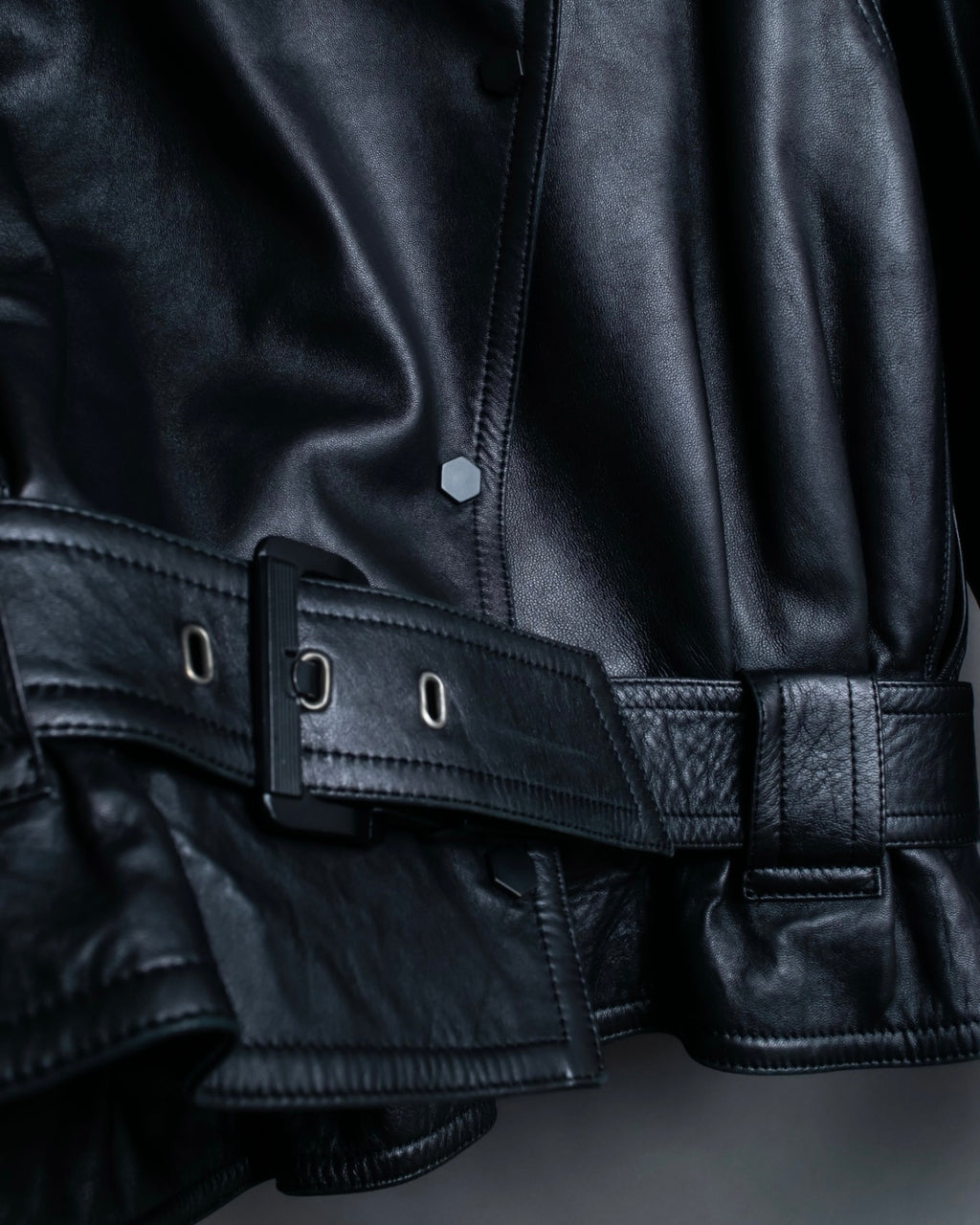"NORIKO KAZUKI" 2way leather short jacket