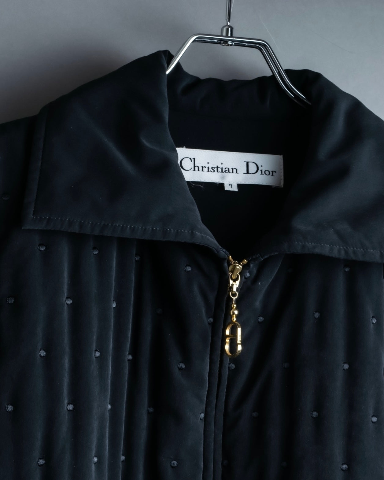 "Christian Dior" point design fluffy jacket