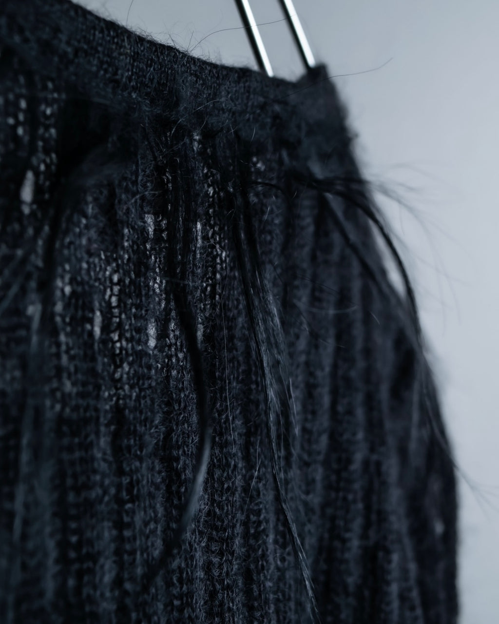 "FENDI" Hair fringe sheer combination summer knit