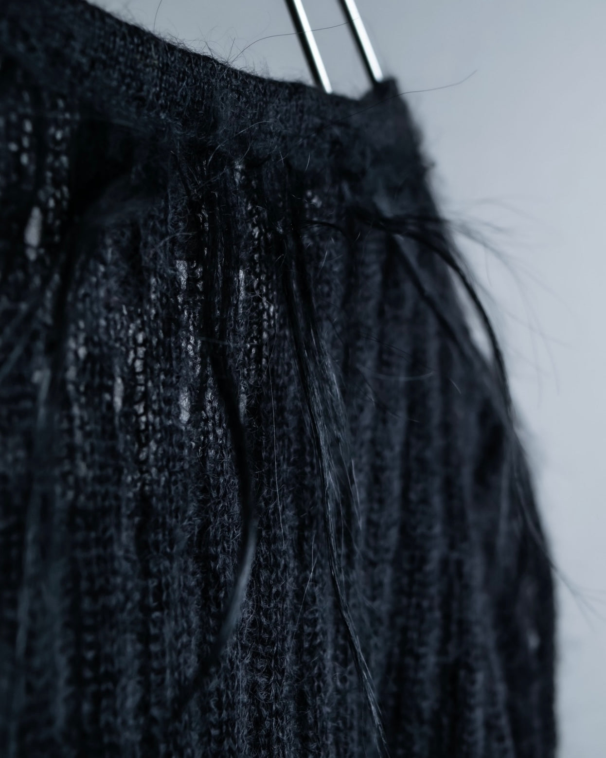 "FENDI" Hair fringe sheer combination summer knit