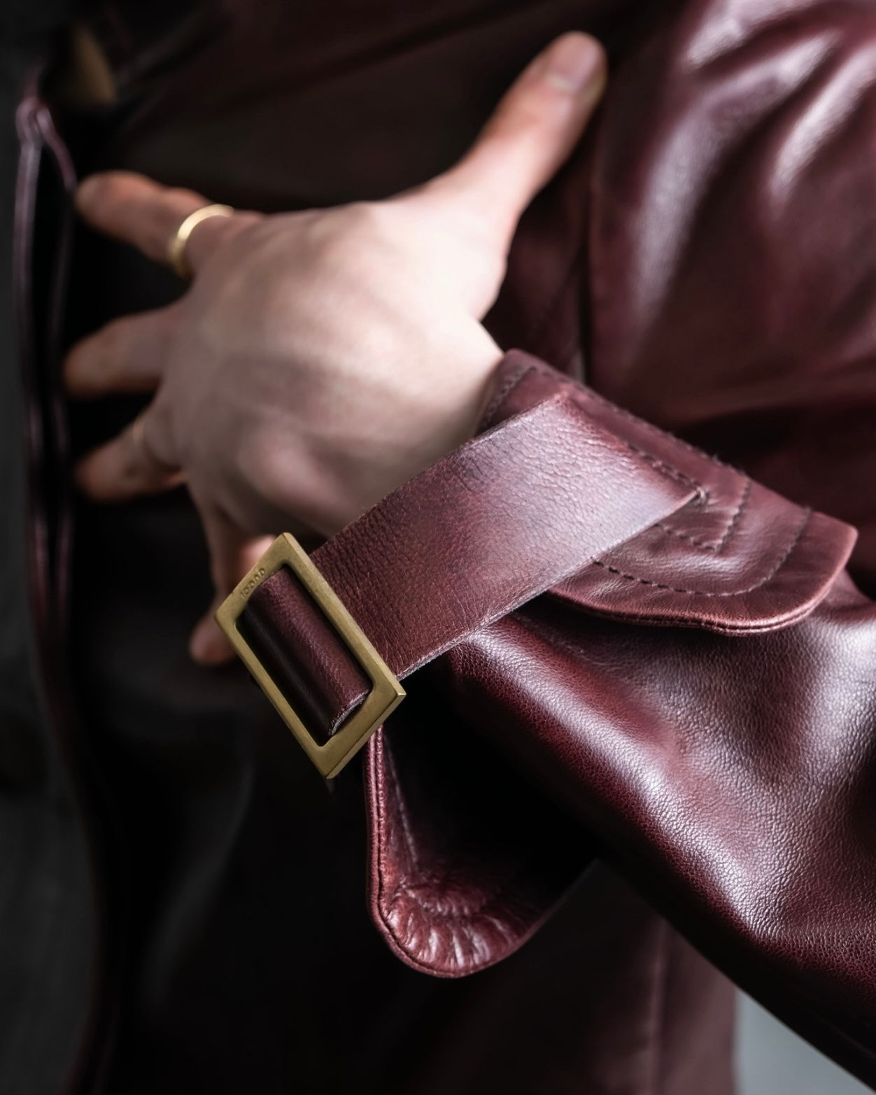 “GUCCI” Beautiful genuine sheep leather jacket