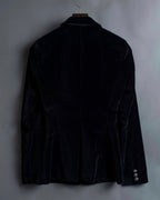 "VERSACE JEANS COUTURE" Velour peak lapel tailored jacket