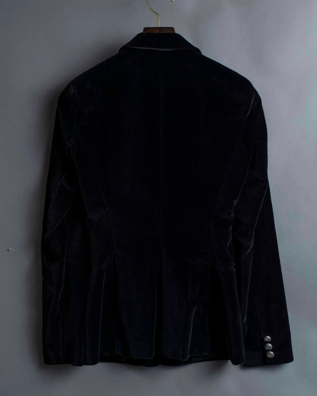 "VERSACE JEANS COUTURE" Velour peak lapel tailored jacket