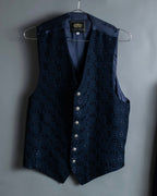 Embroidered oversized jacket coat with vest