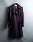 "GIANFRANCO FERRE white" riders design double zip coat