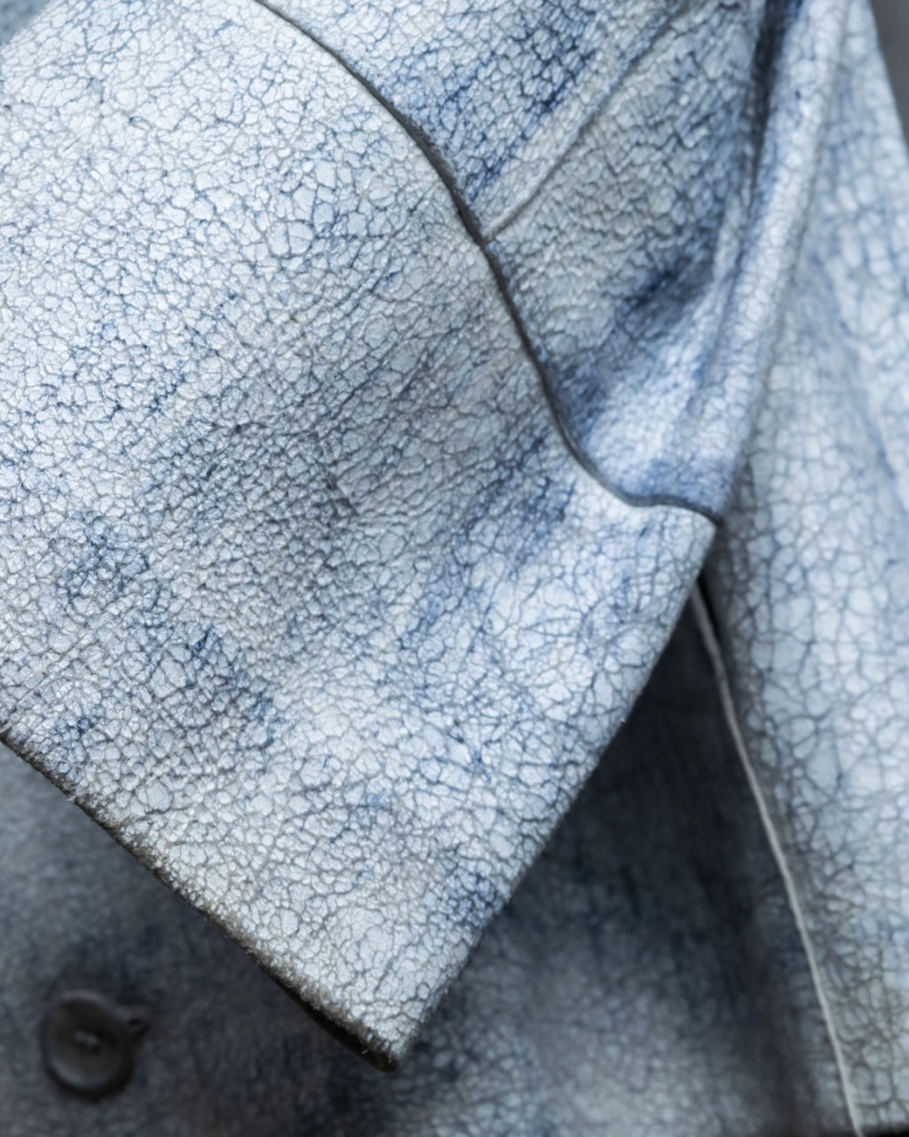 "CRISTIANO di THIENE"Crack design white leather jacket