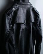 Vintage Leather x CORDUROY combination trench coat