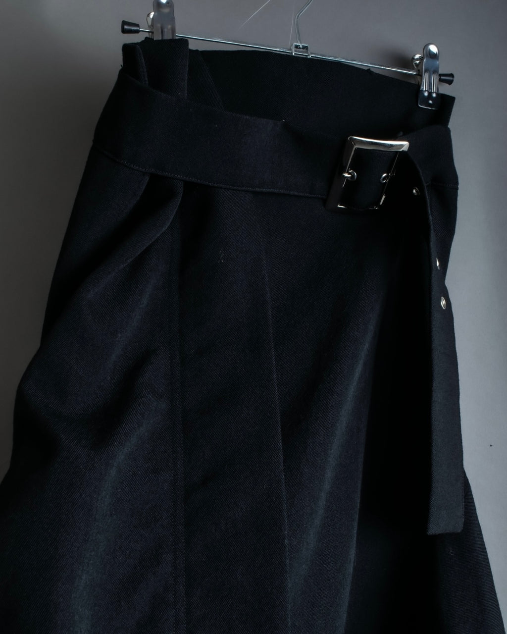 "Yohji Yamamoto" double zip asymmetric skirt